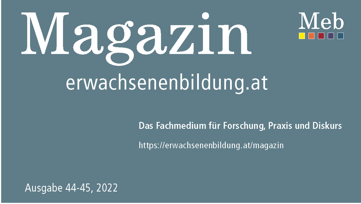 Magazin erwachsenenbildung.at, Ausgabe 44-45