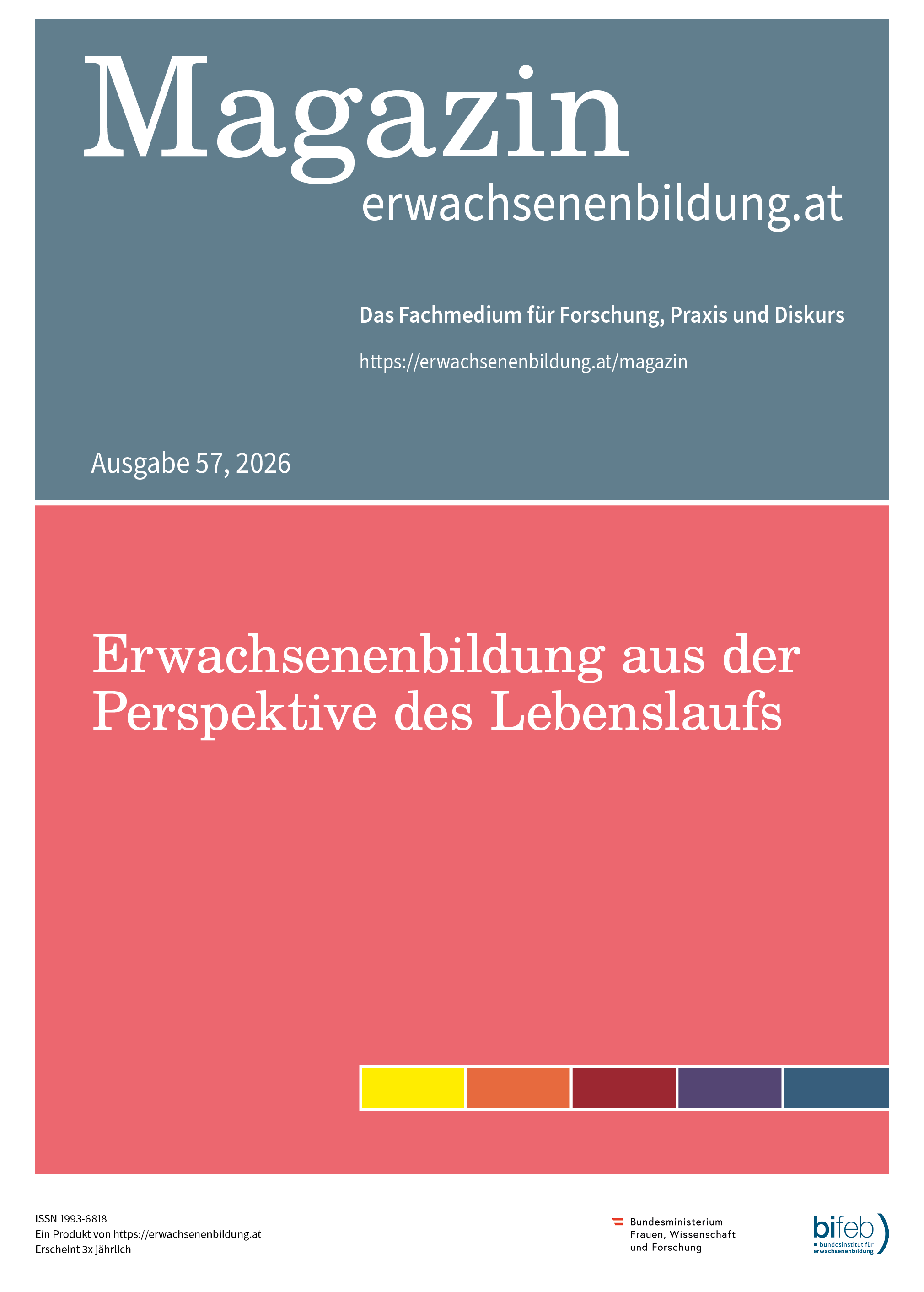 Cover der 57. Ausgabe für Erwachsenenbildung