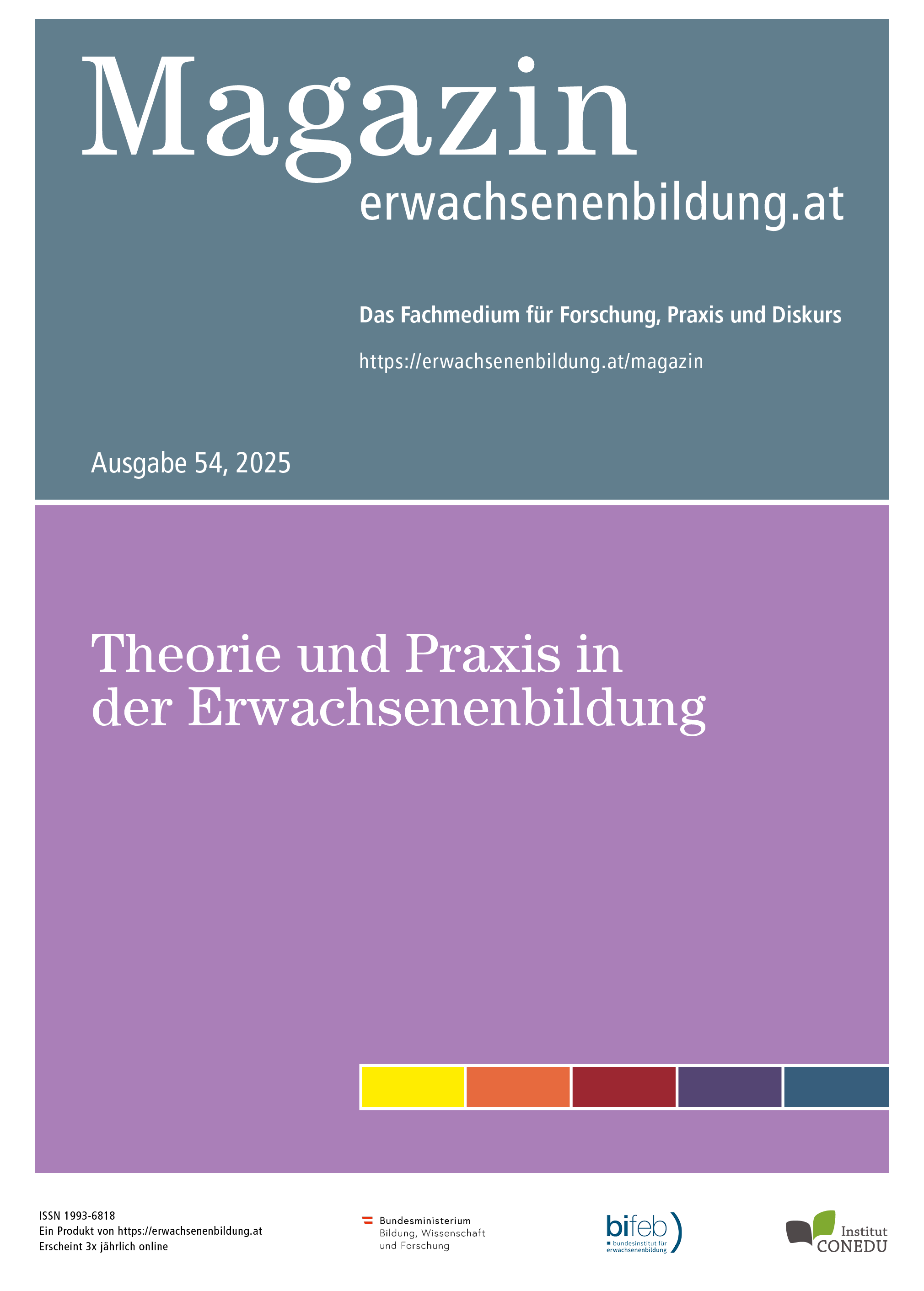 Cover der 54. Ausgabe für Erwachsenenbildung